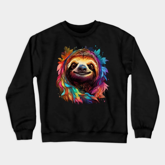 Sloth Rainbow Crewneck Sweatshirt by JH Mart